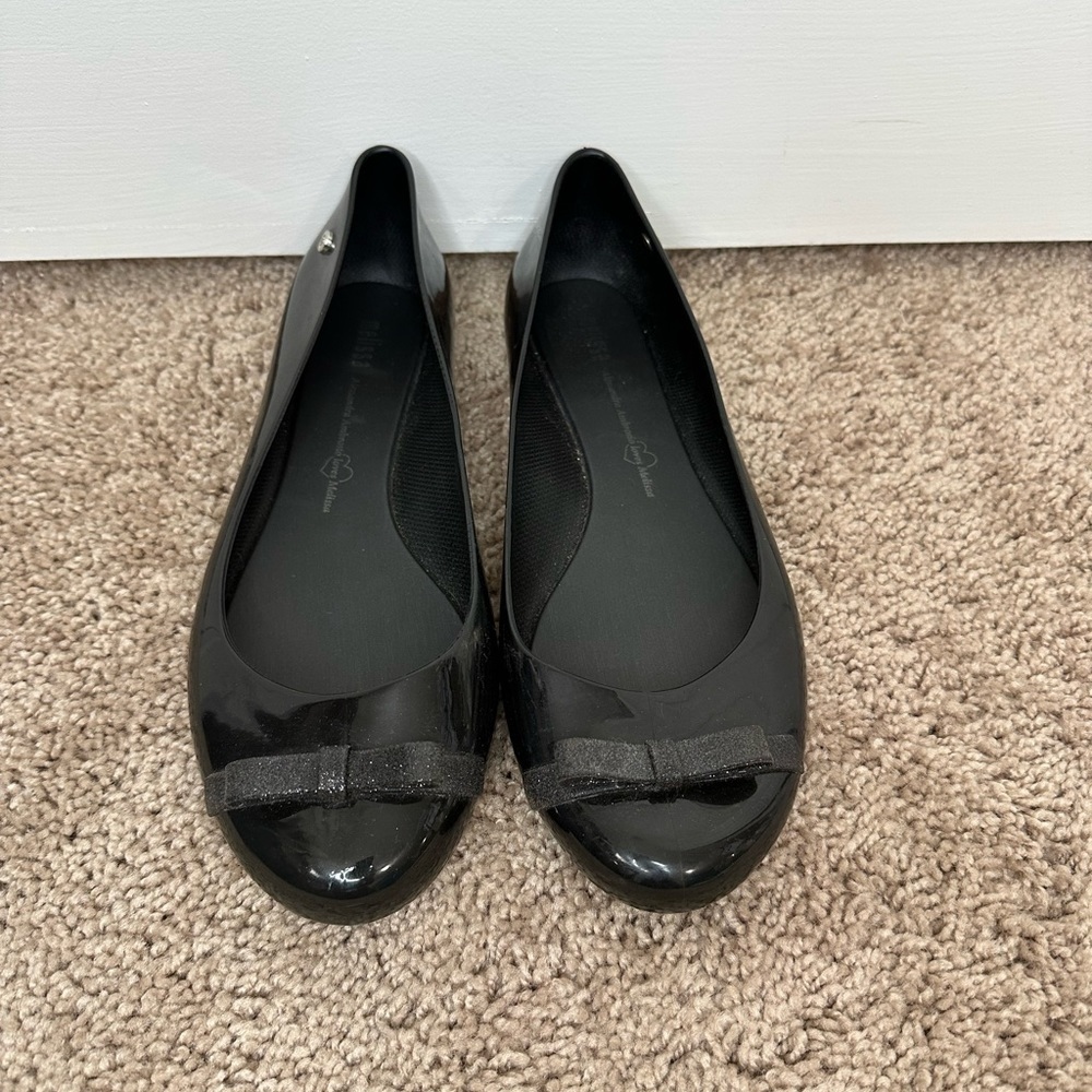 Melissa Black Jelly Flats size 9